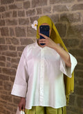 Chemise AYLA blanche Oversize ☀️